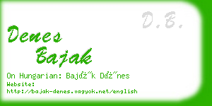 denes bajak business card